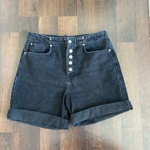 River Island high waisted dark wash denim Jean Shorts
